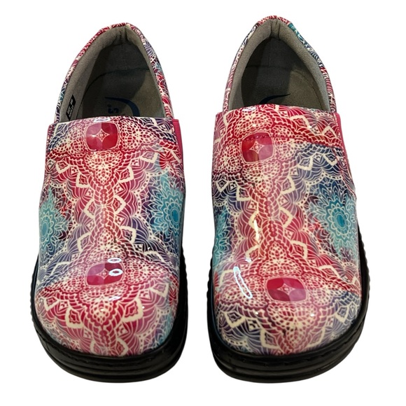 Klogs Naples, TRUComfort Insoles, PURGrip Treads, Color Pink/Blue, Size 8 - Picture 3 of 10